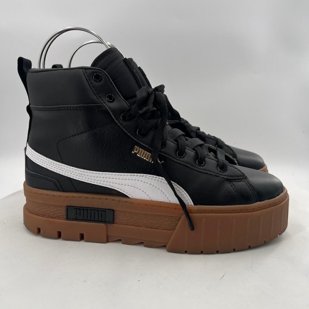 PUMA Mayze Womens Mid Platform Black Sneakers Casual Shoes Size 8.5 - Picture 8 of 15